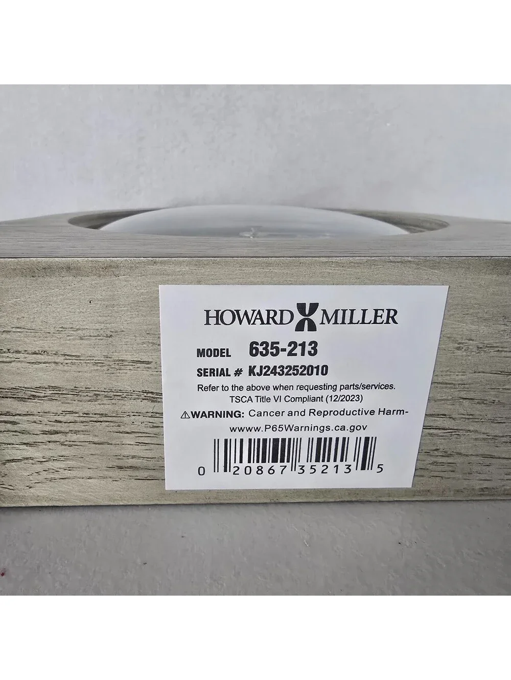 Howard Miller Emma 635-213 Non-Chiming Gray Mantel Clock Traditional Tambour